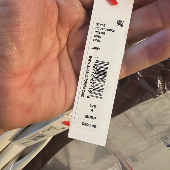 ✔️# 95B Brand new with tags Alice + Olivia Chelsea Faux Leather corset jumpsuit - Picture 8 of 15